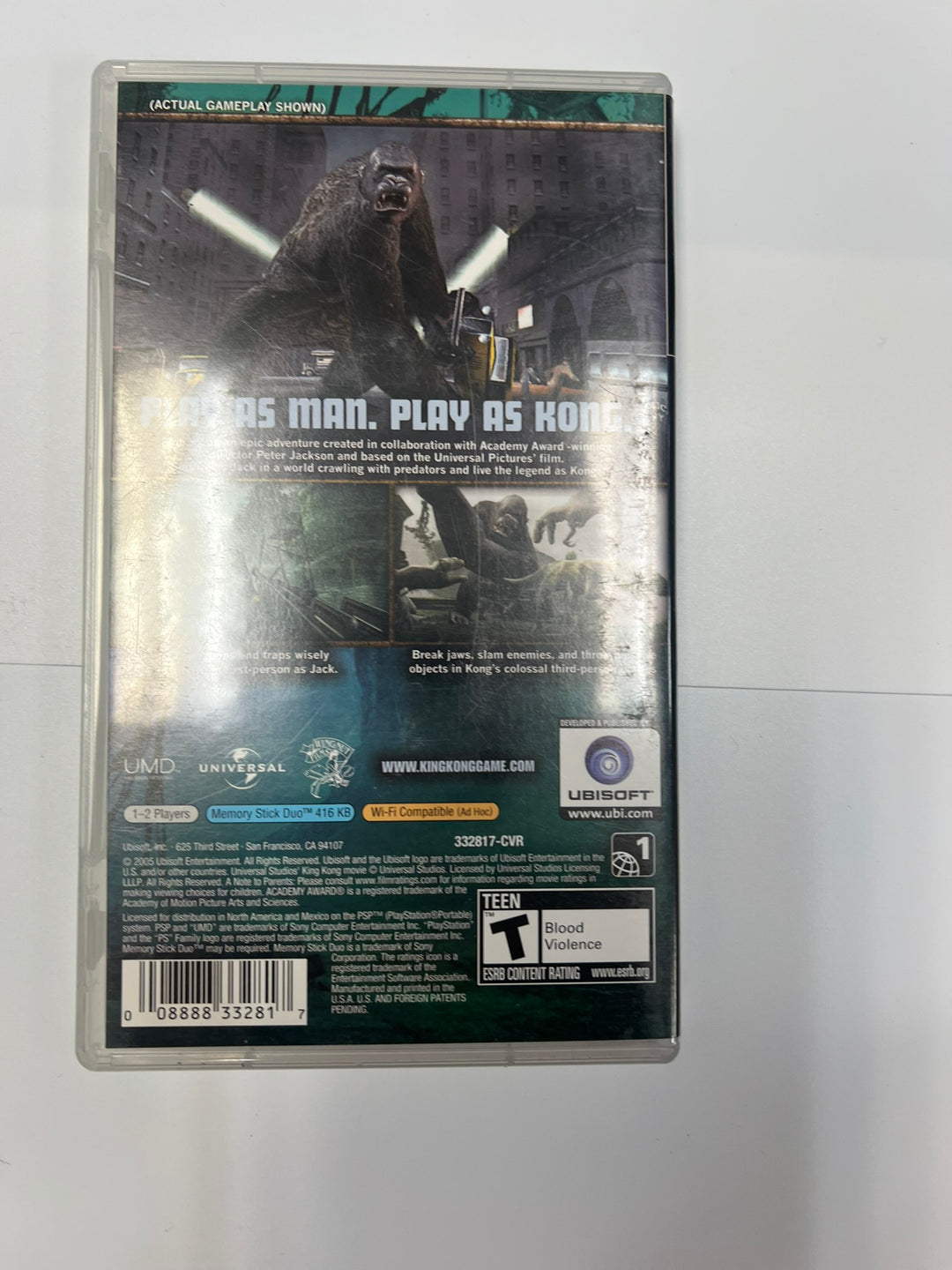 Peter Jackson's King Kong PSP CASE & MANUAL ONLY CO71326