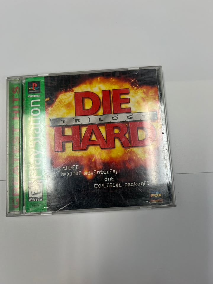 Die Hard Trilogy (Greatest Hits) Playstation PS1 CASE & MANUAL ONLY CO71326
