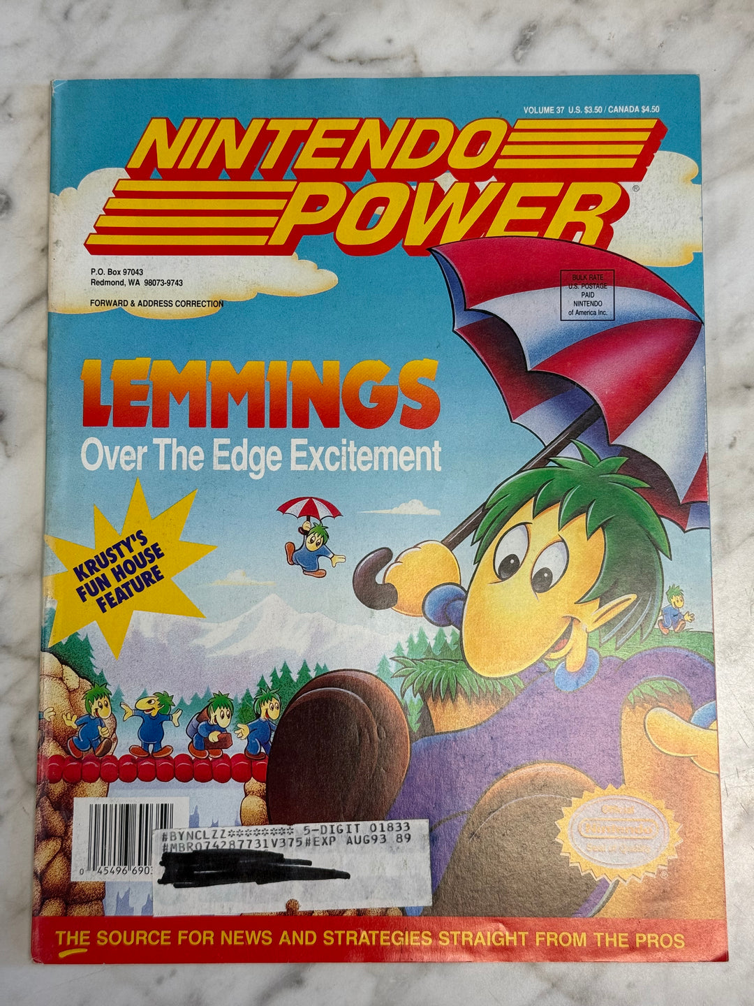 Nintendo Power Issue #37 (Lemmings) - NP62826
