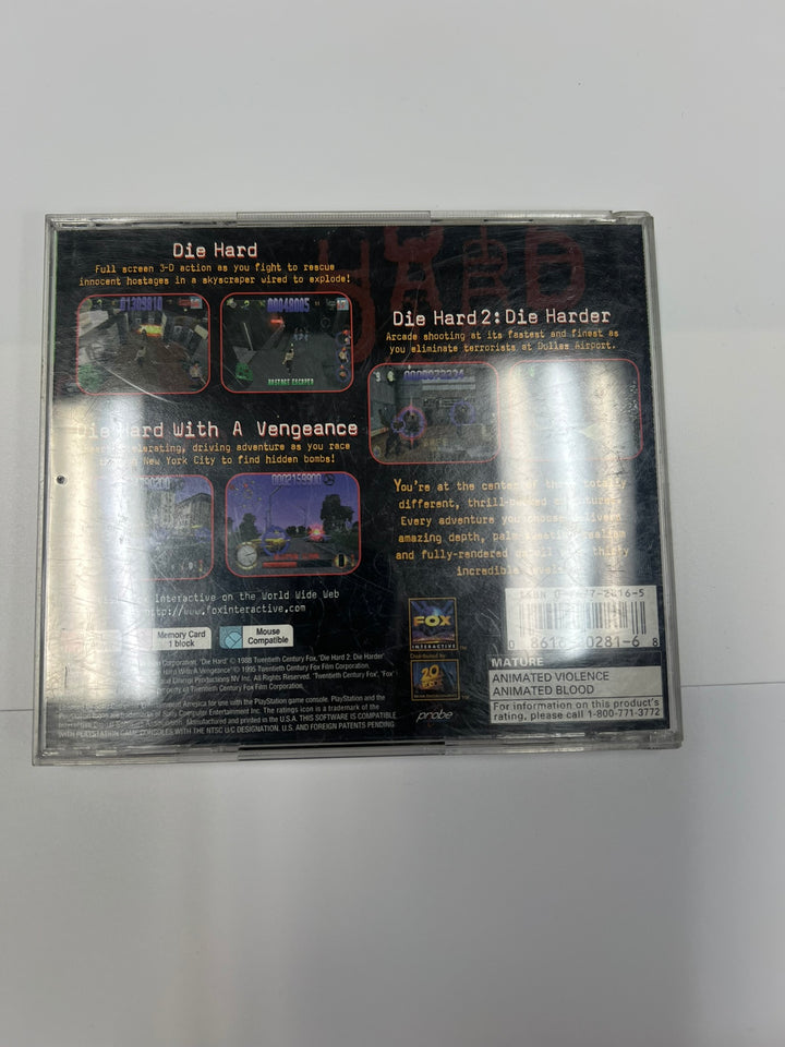 Die Hard Trilogy (Greatest Hits) Playstation PS1 CASE & MANUAL ONLY CO71326