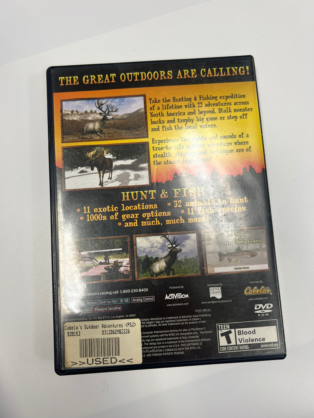 Cabela's Outdoor Adventures PS2 Playstation 2 CASE & MANUAL ONLY CO71326