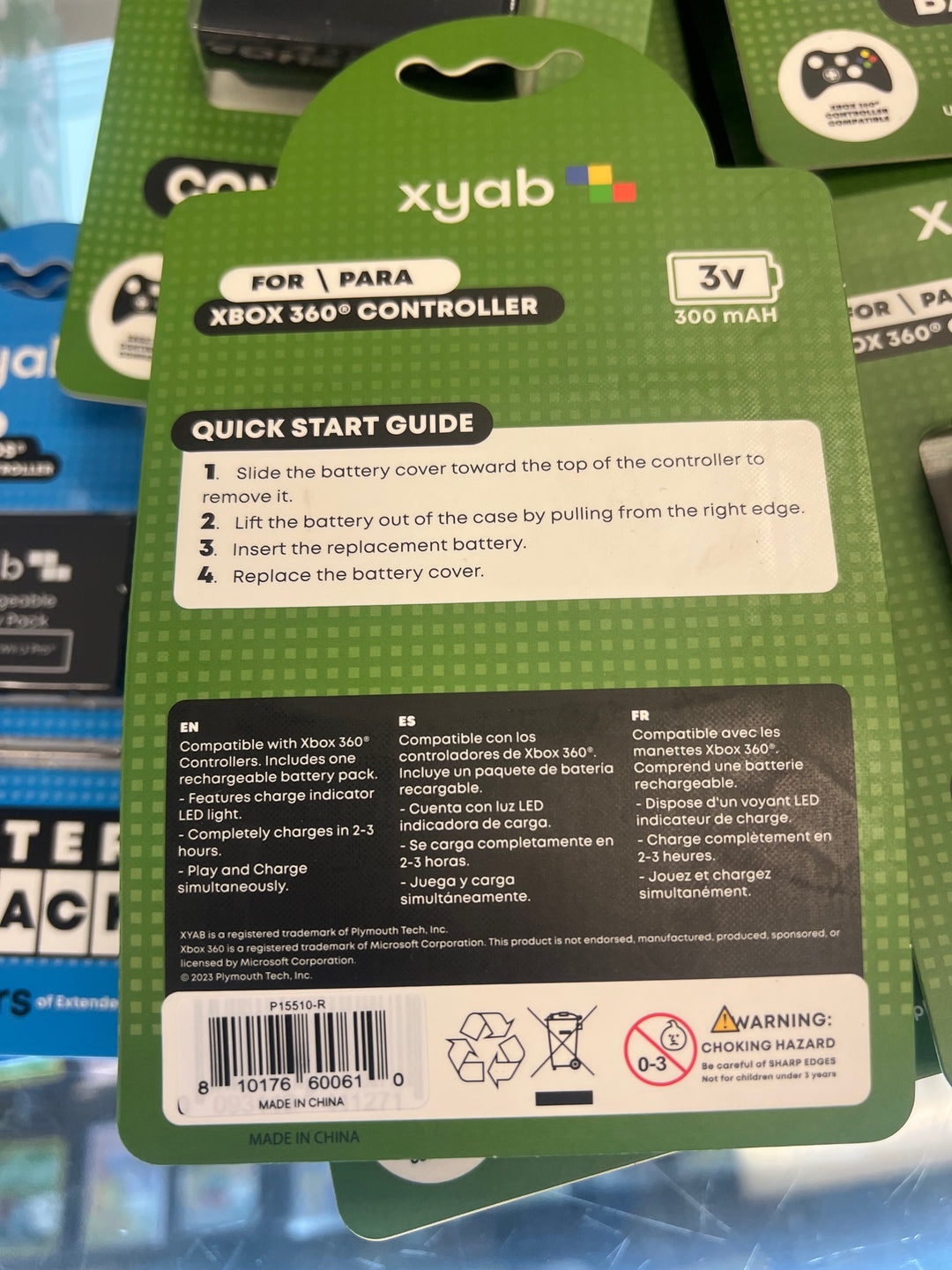 Controller Battery Pack for Xbox 360 (Black) XYAB New NA62325