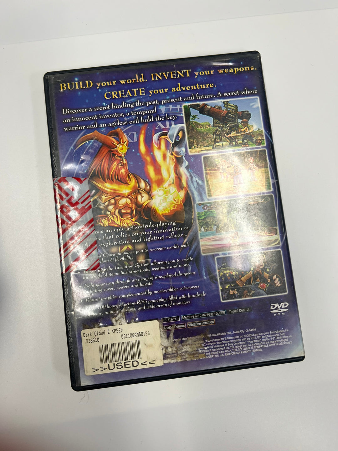 Dark Cloud 2 PS2 Playstation 2 CASE ONLY CO71326