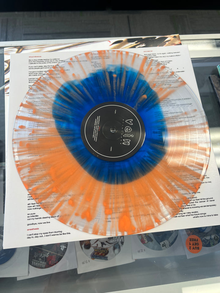 Vein - Errorzone Eternal Spatter (Clear with Pink Blue Orange Spatter) Vinyl Record VR9324