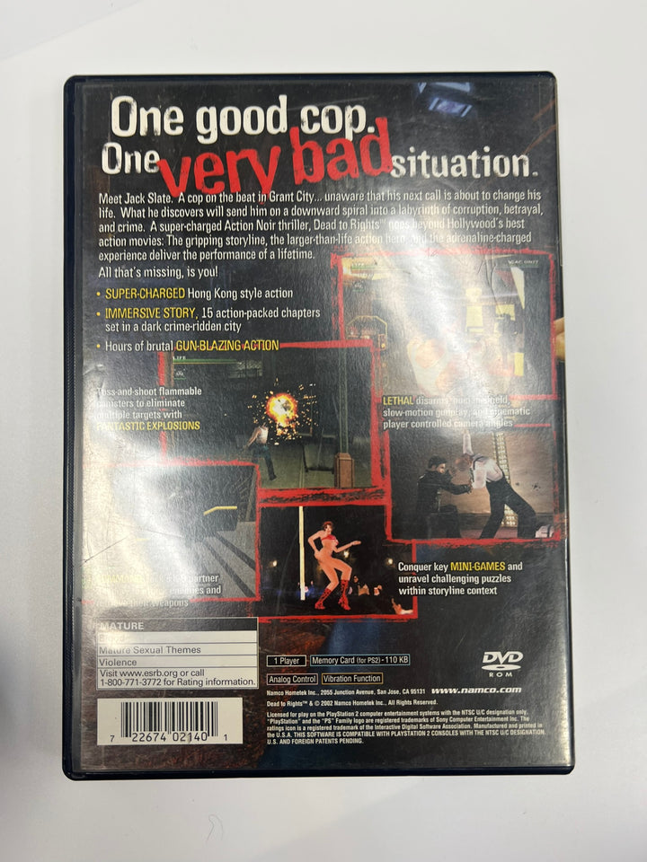 Dead to Rights PS2 Playstation 2 CASE ONLY CO71326