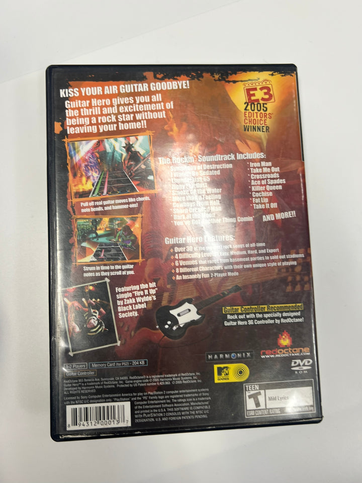 Guitar Hero PS2 Playstation 2 CASE ONLY CO71326