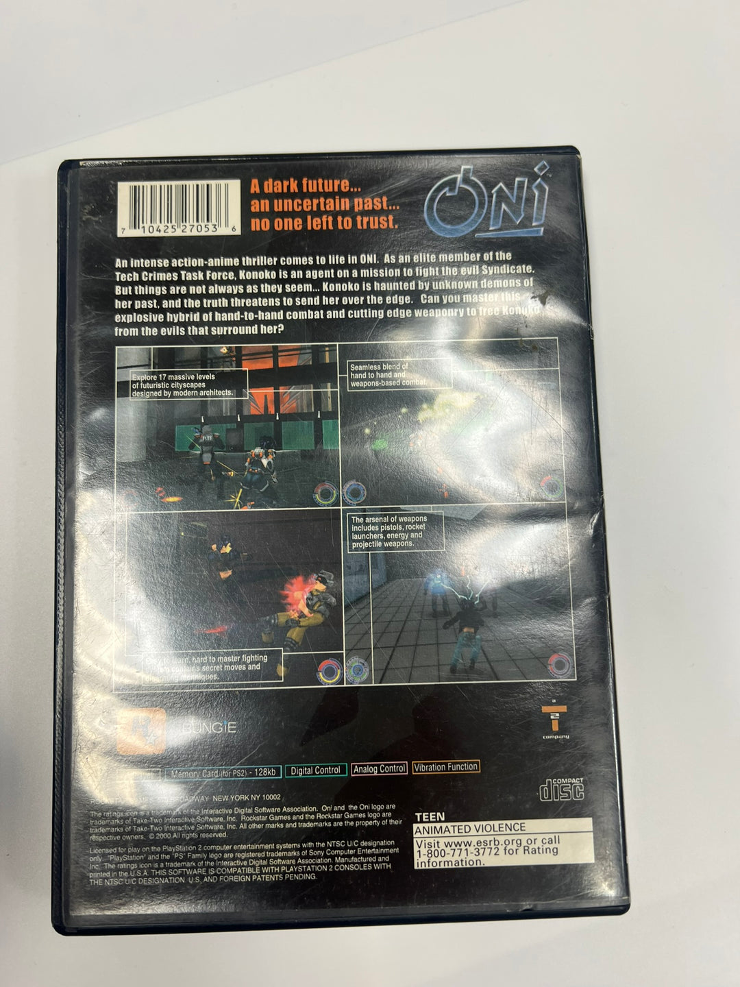 Oni PS2 Playstation 2 CASE ONLY CO71326