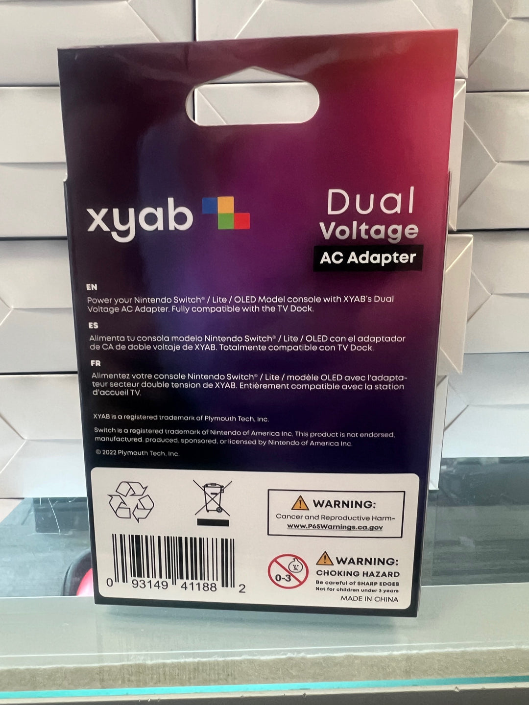 Dual Voltage AC Adapter for Nintendo Switch / OLED / Lite 5 Ft NEW  XYAB NA62325