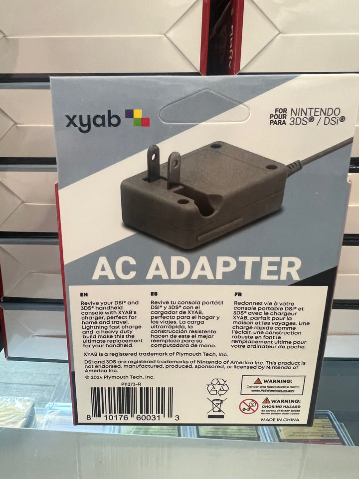 AC Adapter for Nintendo 3DS DSi (NEW) XYAB NA62325