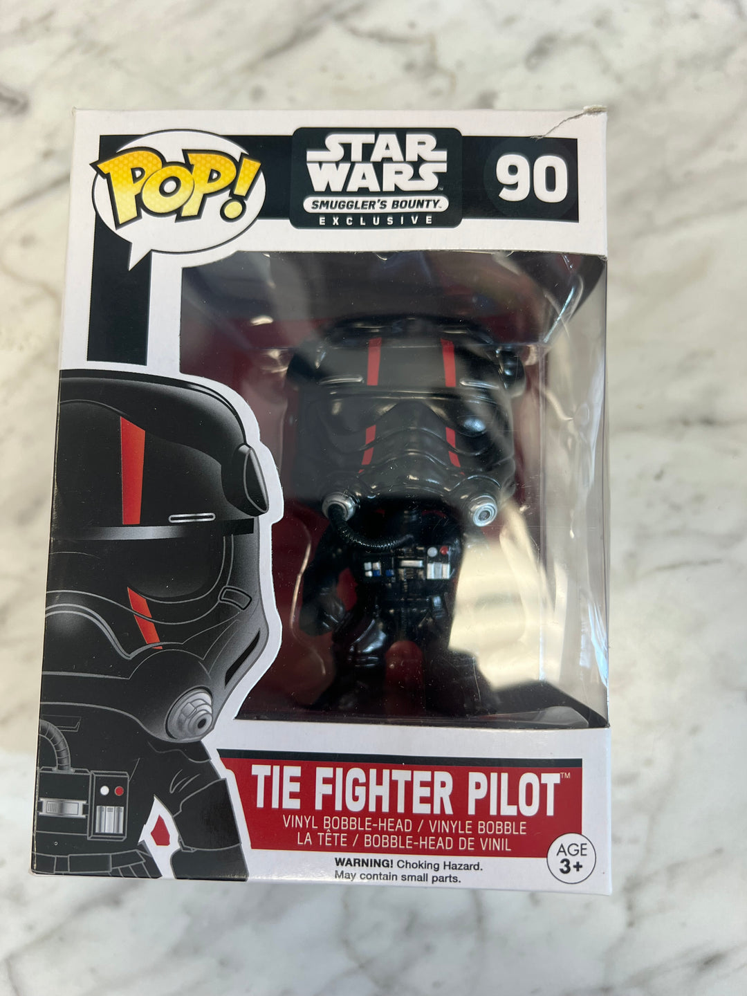 Funko Pop Star Wars Smugglers Bounty Exclusive Tie Fighter Pilot #90 Red Lines FP62324