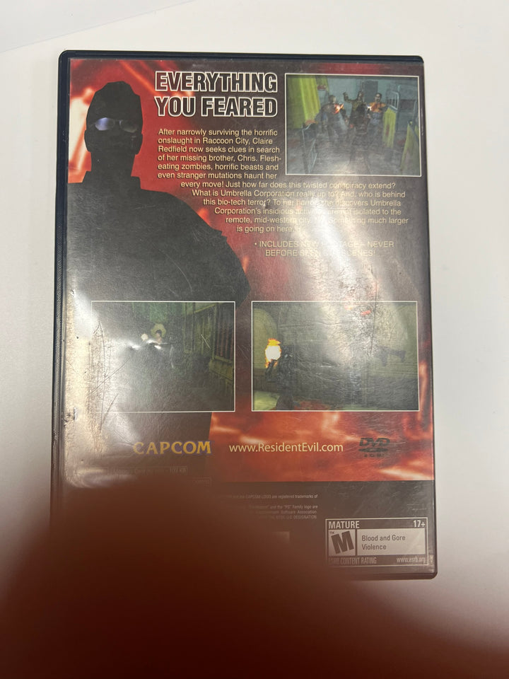 Resident Evil Code Veronica X PS2 Playstation 2 CASE & MANUAL ONLY CO71326