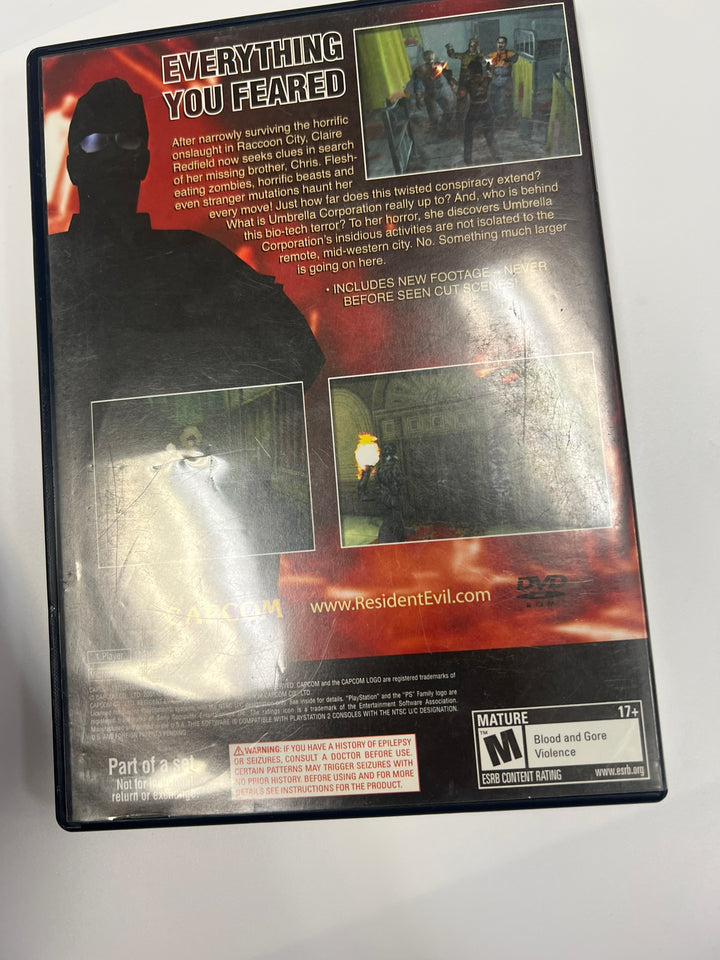 Resident Evil Code Veronica X PS2 Playstation 2 CASE & MANUAL ONLY CO71326