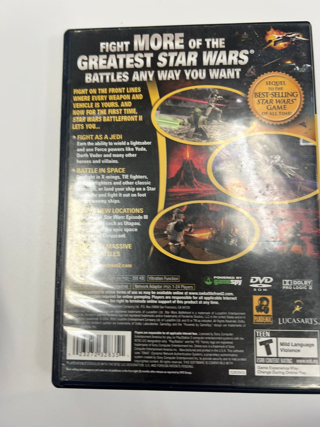 Star Wars Battlefront II PS2 Playstation 2 CASE ONLY CO71326