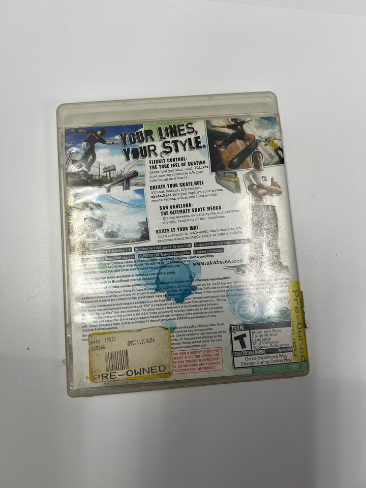 Skate PS3 Playstation 3 CASE ONLY CO71326