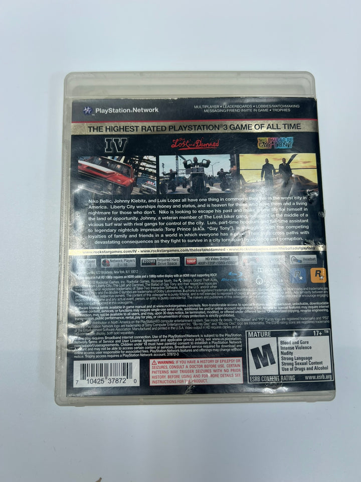 Grand Theft Auto IV & Episodes from Liberty City PS3 Playstation 3 CASE ONLY CO71326