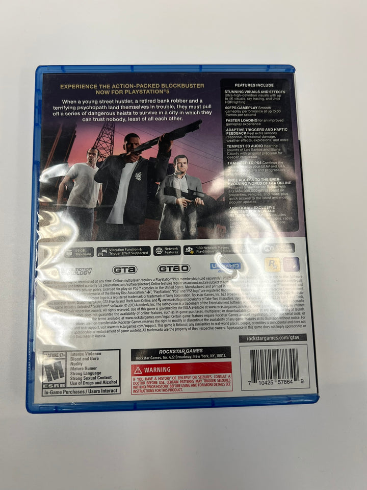 Grand Theft Auto V PS5 Playstation 5 CASE ONLY CO71326