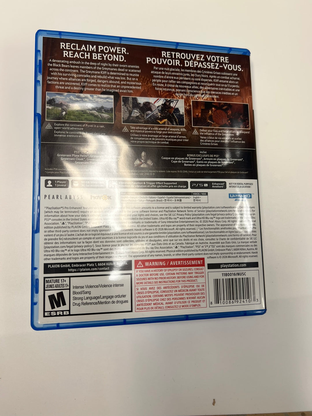 Crimson Desert PS5 Playstation 5 CASE ONLY CO71326