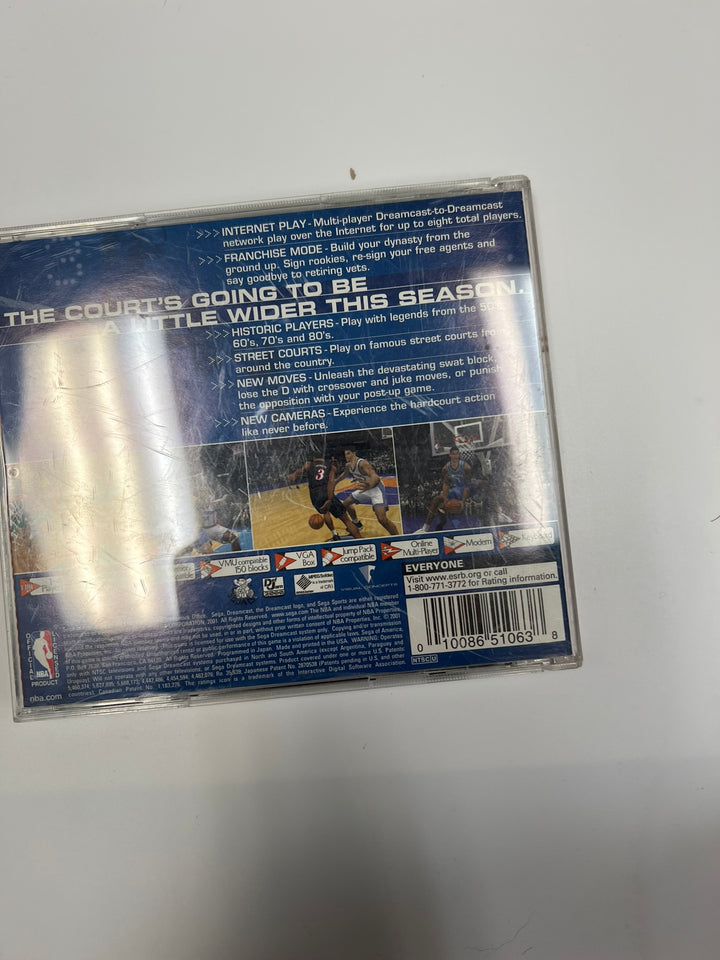NBA 2K1 Sega Dreamcast Case & Manual ONLY CO71326