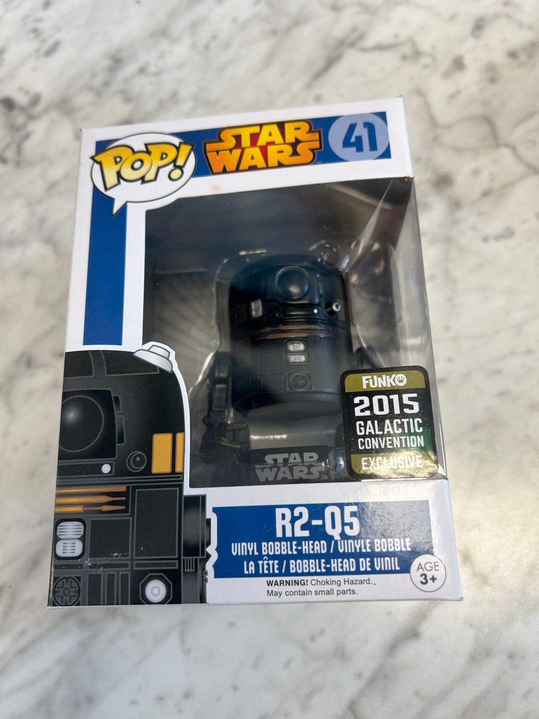 FUNKO POP! STAR WARS BLUE BOX R2-Q5 #41 SUMMER CONVENTION EXCLUSIVE FP62324