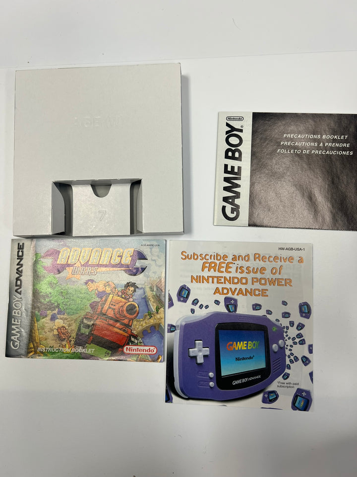 Advance Wars Game Boy Advance Box and Manual ONLY CO71326