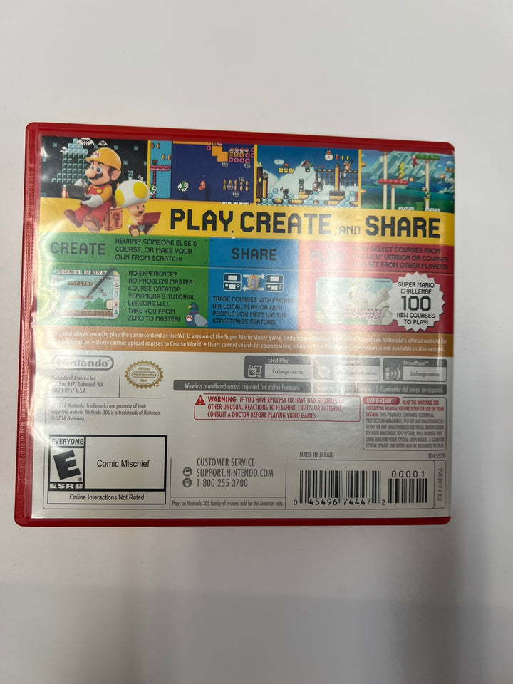 Super Mario Maker for Nintendo 3DS Case ONLY CO71326