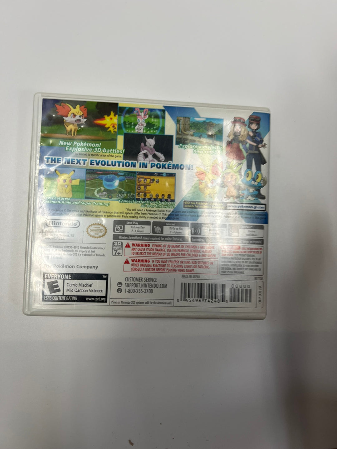 Pokemon X Nintendo 3DS CASE & MANUAL ONLY CO71326