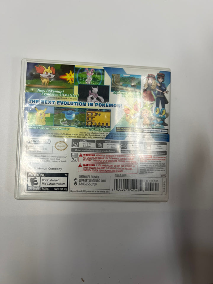 Pokemon X Nintendo 3DS CASE & MANUAL ONLY CO71326