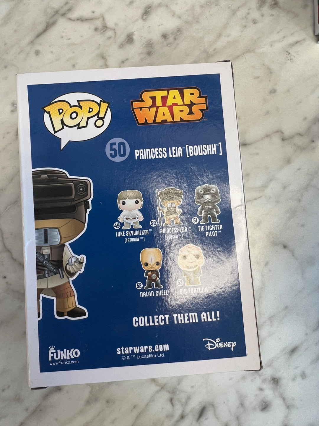 Funko POP! Star Wars Blue Box Princess Leia as Boushh #50 Vinyl Figure FP62324