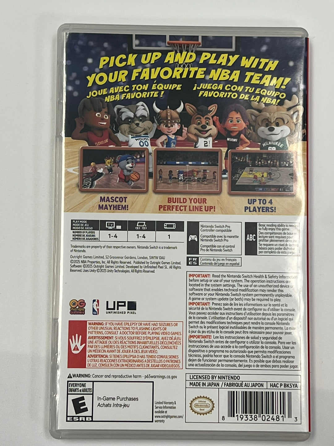 NBA Bounce Nintendo Switch CASE ONLY CO71326