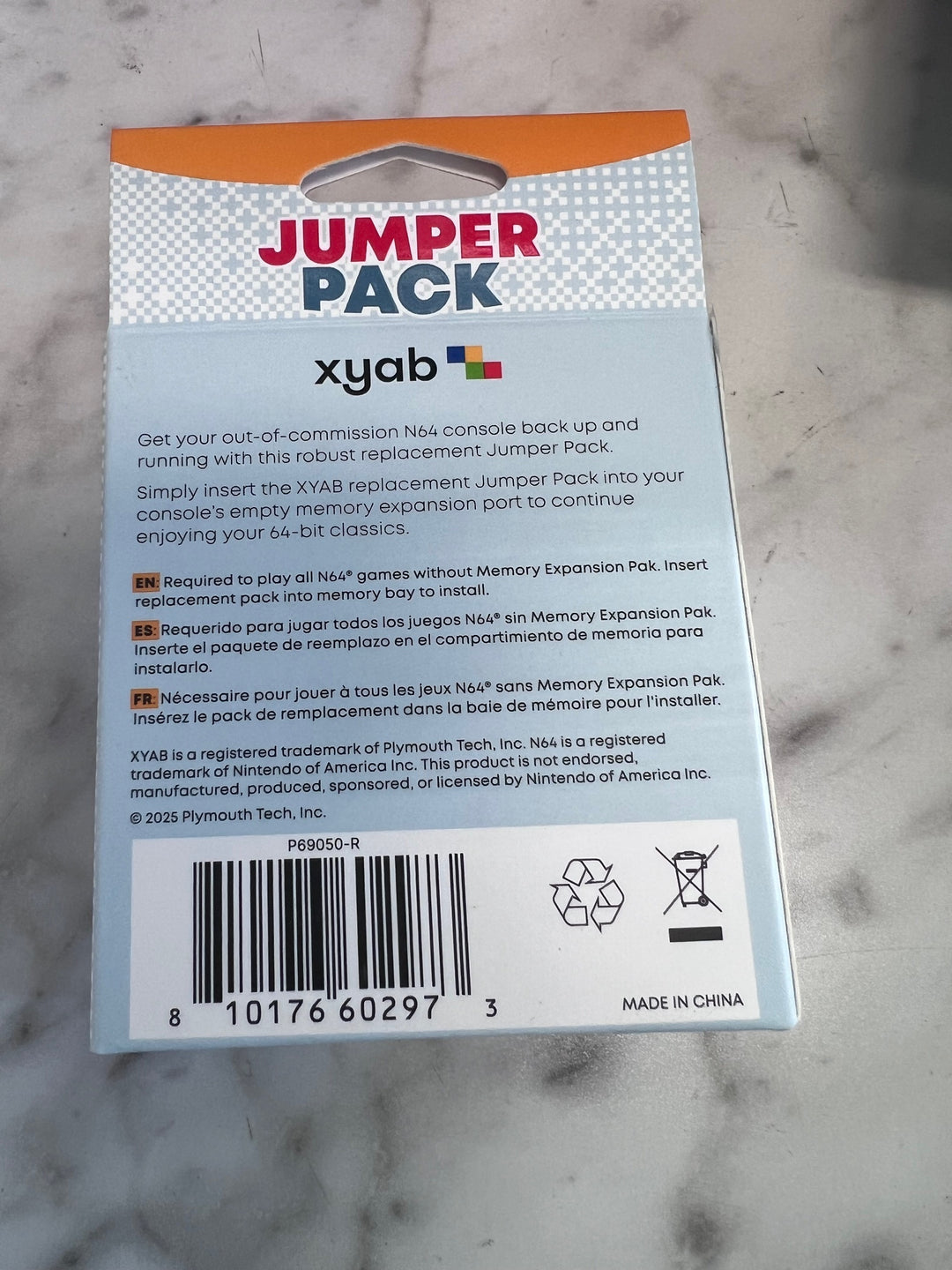 XYAB Jumper Pack for Nintendo 64 N64 NA11226