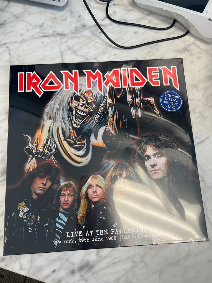 Iron Maiden Live at the Palladium 6/29/1982 Blue Vinyl Record VR9724