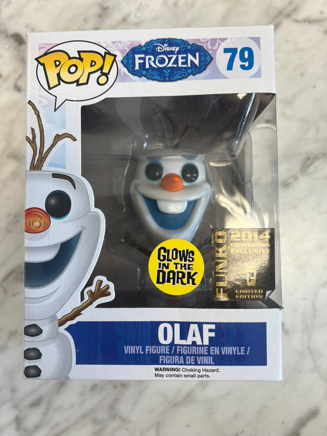 Funko Pop Frozen Olaf Glow In The Dark SDCC 2014 Convention Exclusive #79 FP62324