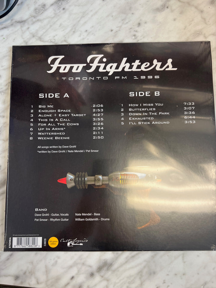 Foo Fighters Live at the Concert Hall Toronto 1996 Clear Vinyl Record VR9724