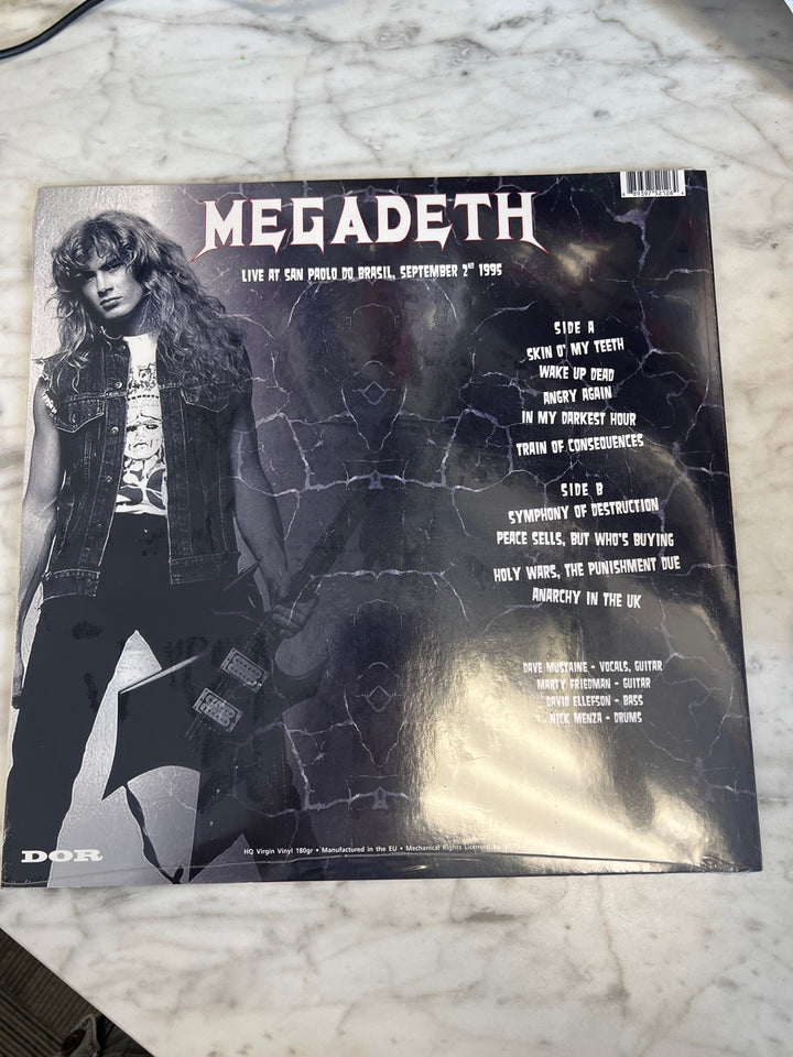 Megadeath Live at San Paulo Brasil Sep 12th 1995 Colour Vinyl Record VR9724