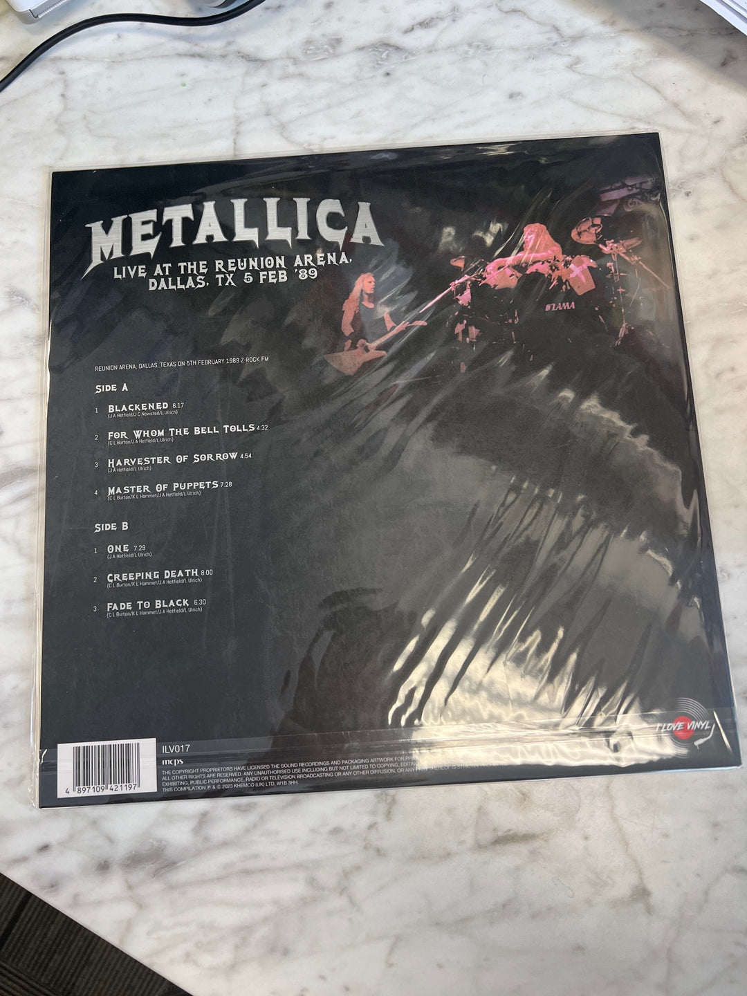 Metallica Live at the Reunion Arena Dallas Texas 2/5/89 Vinyl Record VR9724