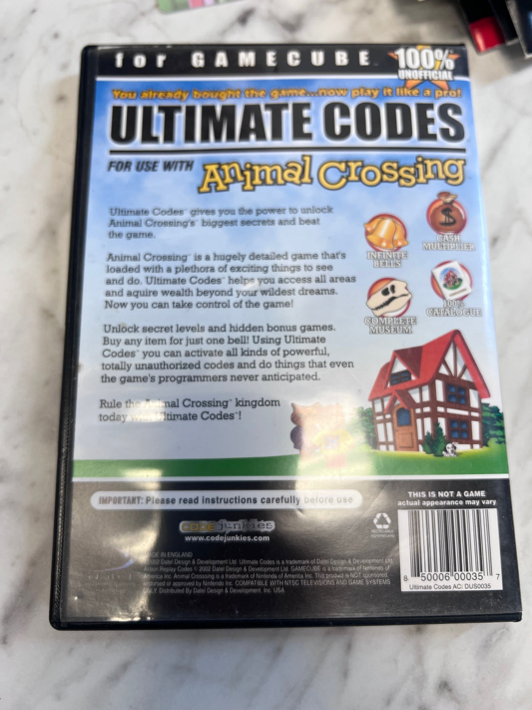 Action Replay Ultimate Codes for Gamecube Animal Crossing  U92325