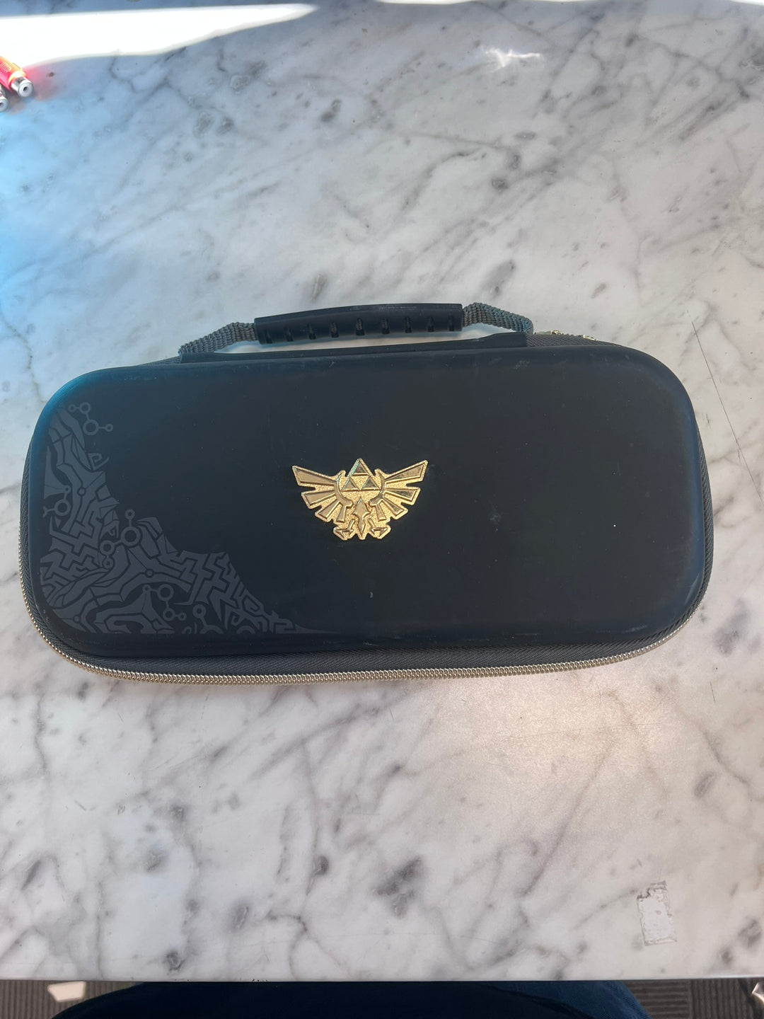 Official Legend of Zelda Skyward Sword Nintendo Switch Soft Carry Case Black Gold UA11326