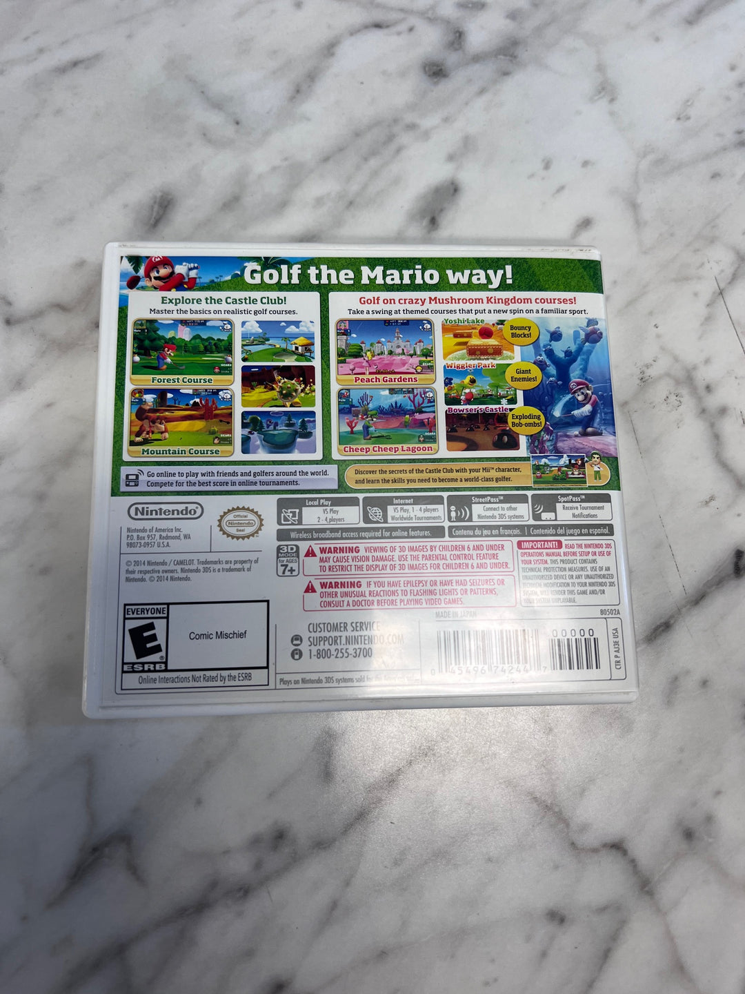 Mario Golf World Tour Nintendo 3DS CASE ONLY   CO92325