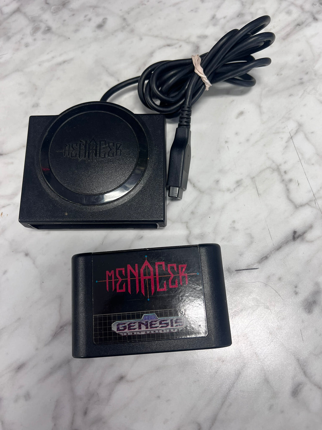 Sega Genesis Menacer Game & Dongle (No Gun) Untested    UA11326