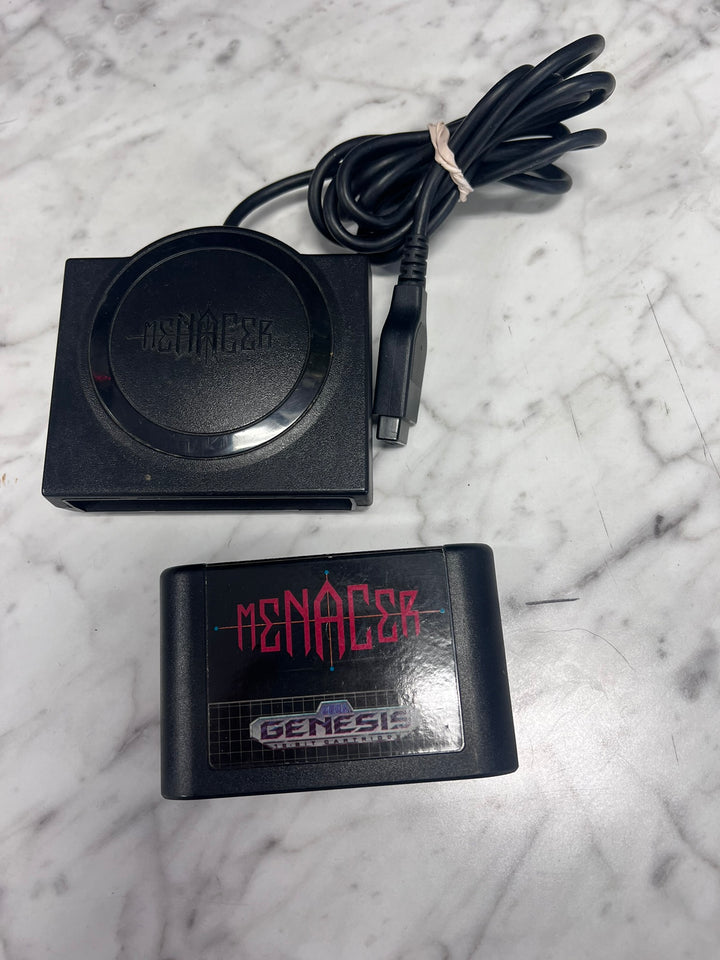 Sega Genesis Menacer Game & Dongle (No Gun) Untested    UA11326