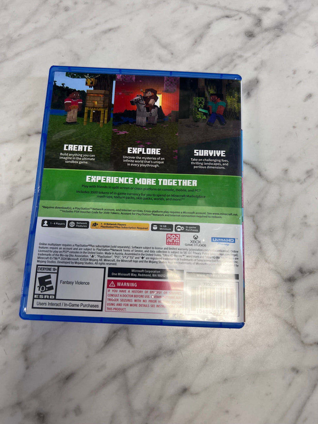 Minecraft PS5 Playstation 5 CASE ONLY   CO92325