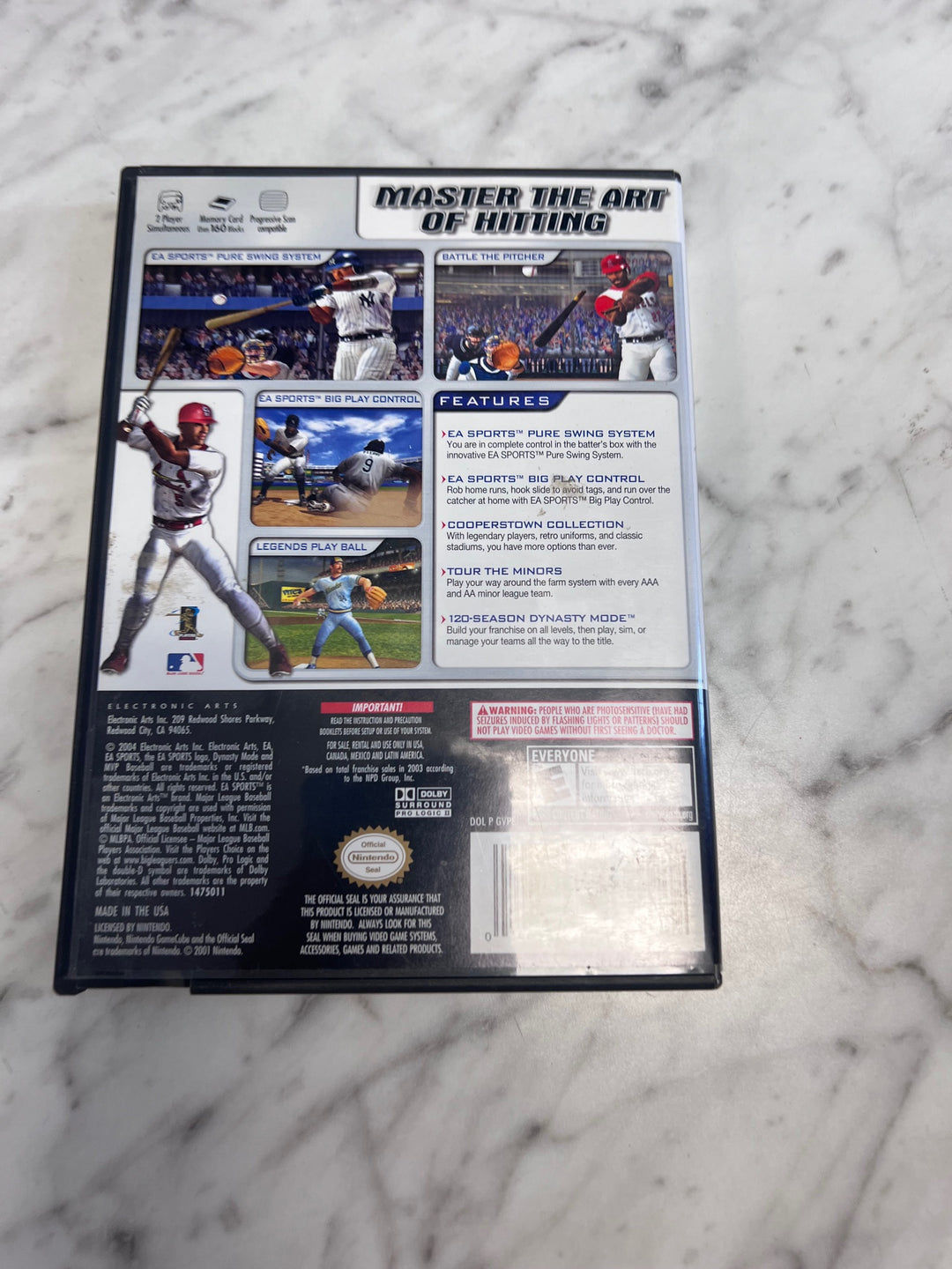 MVP Baseball 2004 Nintendo Gamecube CASE & MANUAL ONLY   CO92325