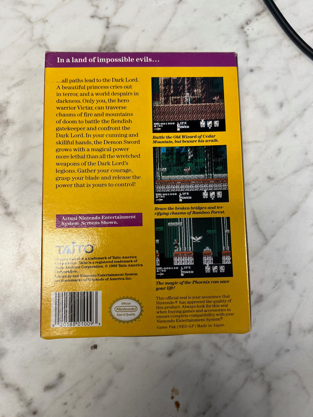 Demon Sword for Original Nintendo NES BOX AND MANUAL ONLY CO121224