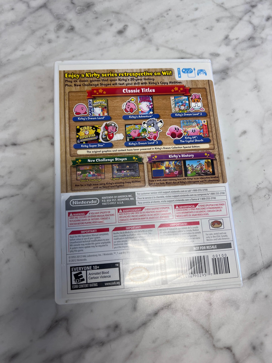 Kirby's Dream Collection Special Edition Nintendo Wii CASE ONLY   CO92325