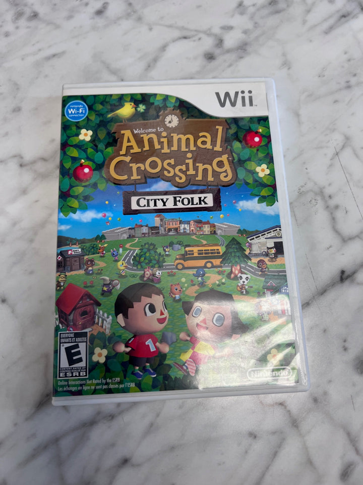 Animal Crossing City Folk Nintendo Wii CASE & MANUAL ONLY   CO92325