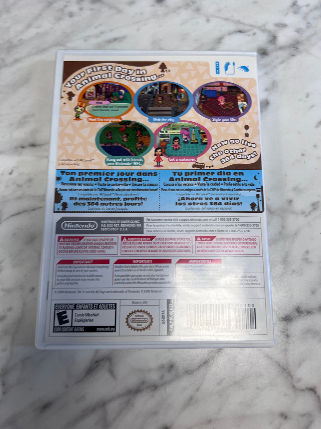 Animal Crossing City Folk Nintendo Wii CASE & MANUAL ONLY   CO92325