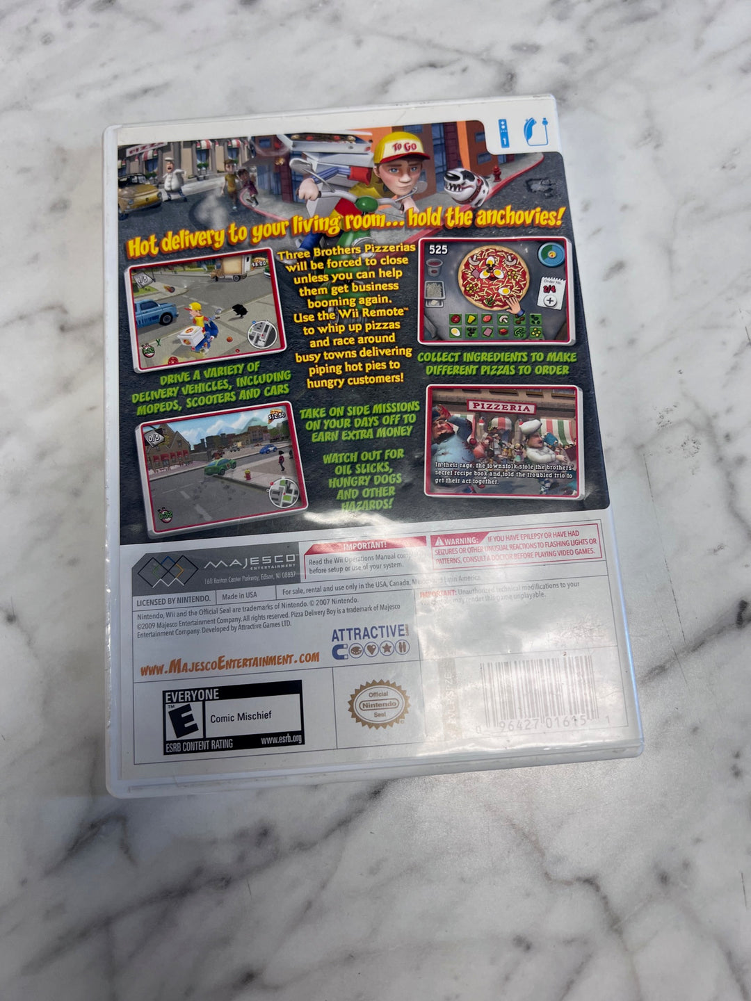 Pizza Delivery Boy Nintendo Wii CASE ONLY   CO92325