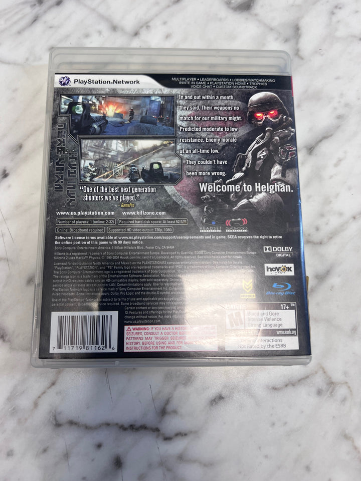 Killzone 2 Playstation 3 PS3 CASE & MANUAL ONLY   CO92325