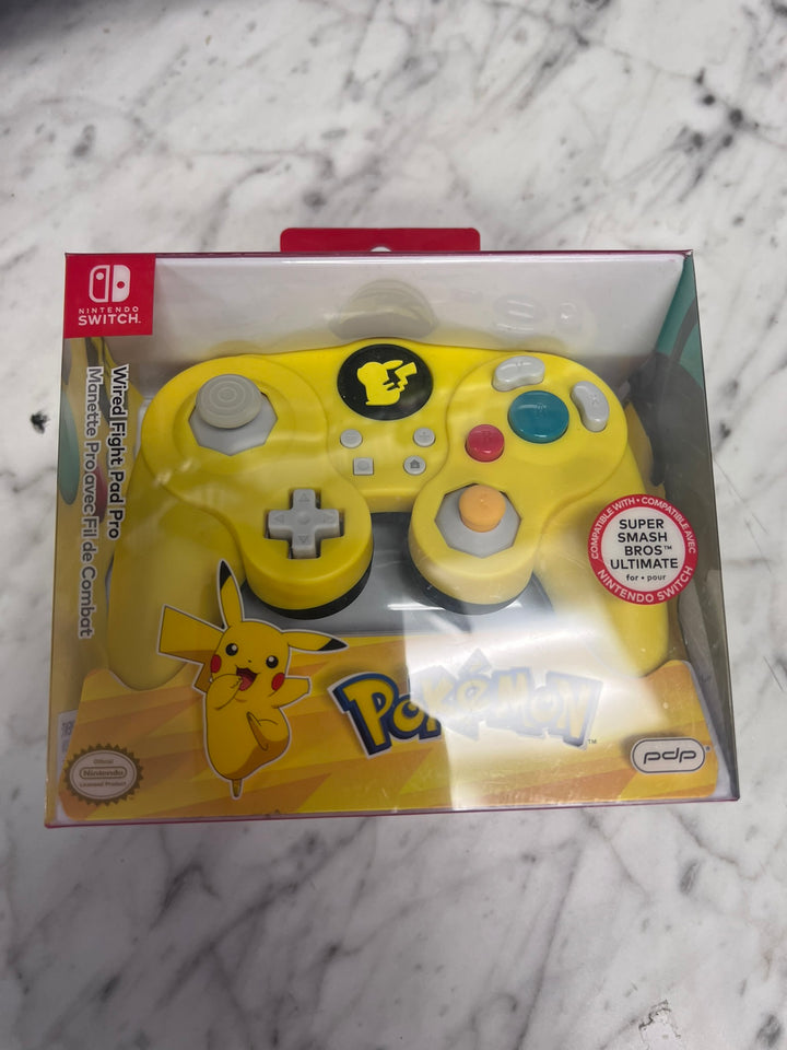 Nintendo Switch Super Smash Bros Pikachu Wired (10ft) Fight Pad Pro NEW SEALED NA11326