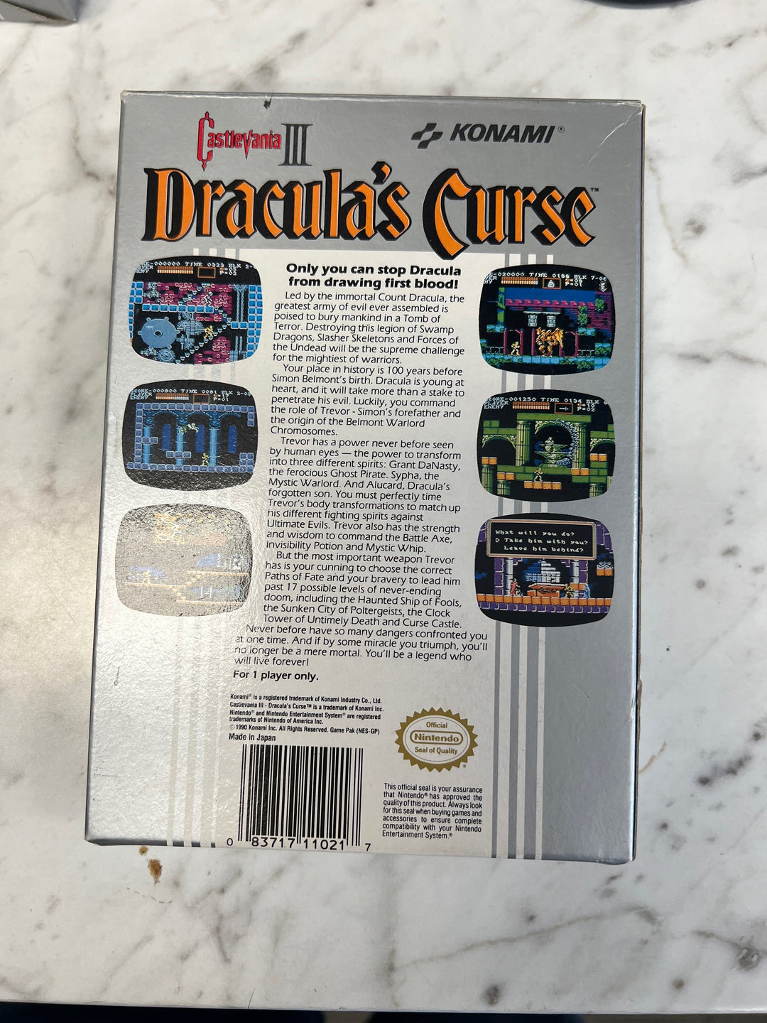 Castlevania III Dracula's Curse for Original Nintendo NES BOX AND MANUAL ONLY CO121224